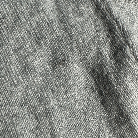 BANANA REPUBLIC Gray Premium Luxe Yarn V-Neck Cotton Cashmere Sweater Men L - Picture 5 of 6